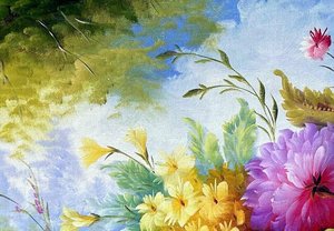 Impressionistic Floral Still Life With Peonies