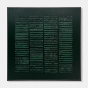 Monolithic Shadows In Emerald Relief: A Singular Study Of Textured Midnight Silence — David Moreau