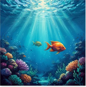 Celestial Radiance Amidst The Silent Depths Of A Golden Submerged Sanctuary — Laurent Blanc