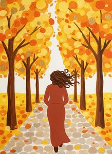 The Golden Transition: A Solitary Path In Ochre — Loïc Hamon, Naive Art / Primitivism