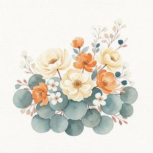 Ephemeral Bloom: A Study In Teal Hues And Apricot Whispers Of Morning Light — Laurent Fontaine