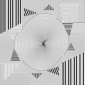 A Monochromatic Singularity of Concentric Rhythms and Fragmented Geometric Planes