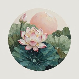 Ethereal Bloom In Sage And Peach: A Monumental Meditative Impasto Masterpiece — Laurent Fontaine