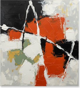 Fractured Veins Of Embers: A Monumental Study In Structural Chaos And Light — Christian Noiret, Contemporary Abstract