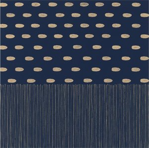 Echoes of Midnight: A Meditative Study in Champagne Gold and Navy Blue