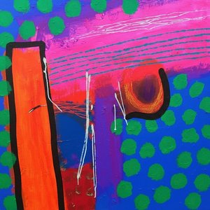 Chromatic Monolith Amidst A Rhythmic Dance Of Midnight Blue And Radiant Orange — Caroline Pelletier