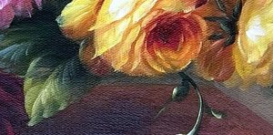 Baroque Floral Still Life With Roses And Peonies
