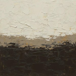 Monolithic Horizon: A Sculptural Study Of Light And Eternal Shadow — David Moreau, Plaster & Texture Art