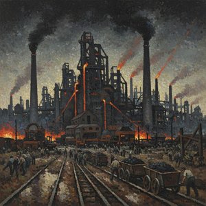 The Ember Of Industry: A Symphony Of Soot And Steel — Hortense Caron, Neo-impressionism