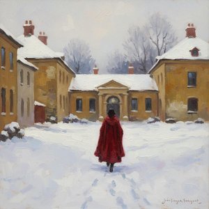 Crimson Solitude In The Winter Light — Marc Duvallier
