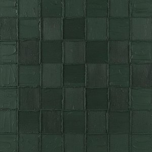 Monolithic Rhythms In Deep Forest Green: A Singular Study Of Textured Symmetry — Laurent Vionnet, Minimalist Art