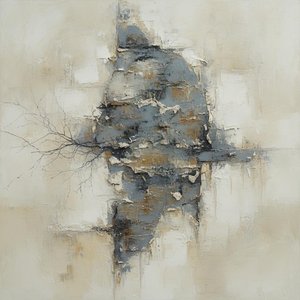 Fragmented Ochre Strata And Charcoal Dendrites — Laurent Roche