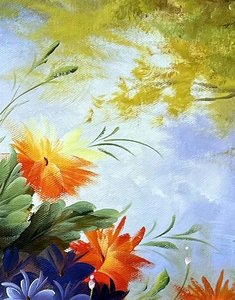 Vibrant Romanticist Floral Still Life