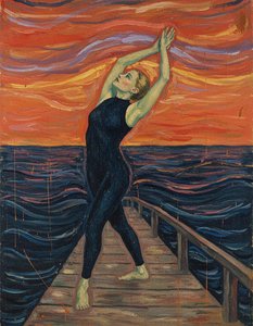 The Zenith Of Solitude: An Elemental Ascent — Édouard Cartier, Expressionism