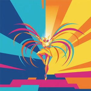 Chromatic Vectors of Emergence: A Study in Controlled, Radiant Digital Force