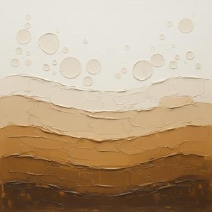 Ethereal Strata Of Ochre And Umber In A Monumental Sculptural Relief — Laurent Roche