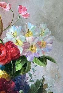 Dutch Style Floral Still Life With Roses