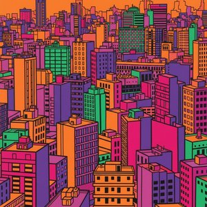 Chromatic Monoliths: A Vibrant Geometric Symphony Of Urban Density And Light — Caroline Pelletier, Aggressive Confrontational Pop