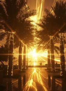 Aurelian Transcendence: The Solar Flare Horizon — Sophie Fabre, Light And Space