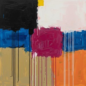 Monolithic Descent: A Spontaneous Convergence Of Midnight Blue And Burnt Ochre Tensions — Christian Noiret