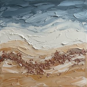 Ethereal Strata Of Slate And Ochre With Shimmering Copper Tides — David Moreau