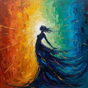 Celestial Radiance In Motion: A Singular Study Of Light And Silhouetted Soul — Christian Noiret