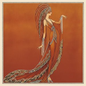 Ornate Profile In Ochre And Burnt Sienna — Valentin Laurent De Courcey, Art Deco