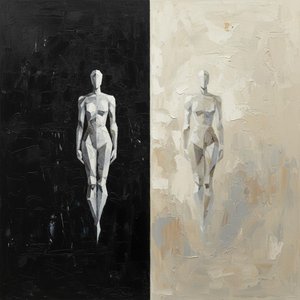 Monolithic Duality: A Singular Study Of Geometric Symmetry And Textured Void — Laurent Fabre