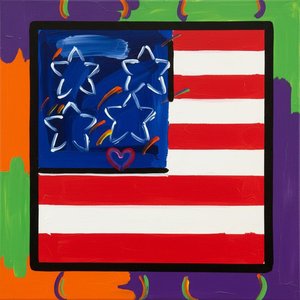 Fragmented Patriotism: An Energetic Abstract Study In Gestural Red And Blue — Caroline Pelletier