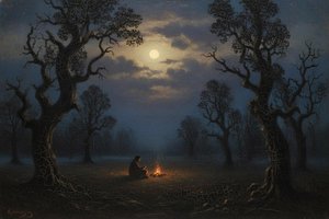 The Solitary Ember: A Nocturnal Meditation