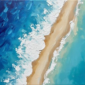 Azure Tide: A Sculptural Study Of Coastal Motion And Ethereal Seafoam — David Moreau