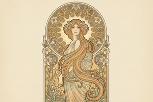 Ethereal Bloom: The Golden Radiance Of Flora — Isabelle Michel