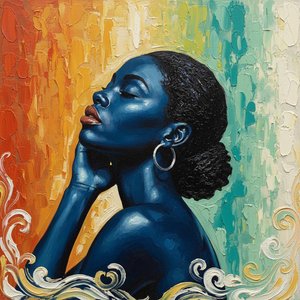 Eternal Silhouette In Ultramarine And Ochre: A Monumental One Of One Masterpiece — Christian Noiret