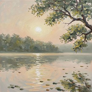 Ephemeral Radiance Over Muted Waters: A Singular Vision Of Morning Mist — Christian Noiret