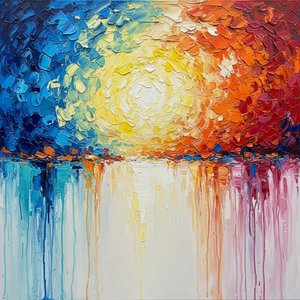 Celestial Radiance Over A Fractured Horizon Of Liquid Light And Crimson Echoes — Christian Noiret