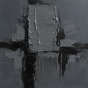 Monolithic Shadows In Obsidian: A Singular Study Of Heavy Impasto And Structural Silence — David Moreau, Plaster & Texture Art