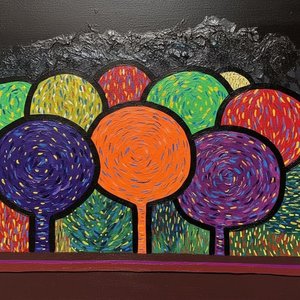 Luminous Orbs Of Eternal Radiance In A Mosaic Of Vibrant Midnight Gold — Caroline Pelletier