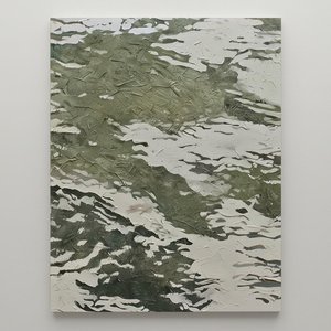 Fragmented Strata Of Silent Earth In Ethereal Olive And Slate Tones — Christian Noiret