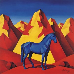 Azure Equilibrium In Crystalline Peaks — Agathe Morin, Expressionism
