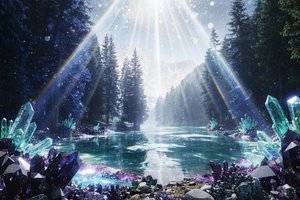 Prismatic Radiance: The Sovereign Of The Crystal Grove — Hélène Dubois