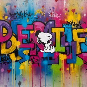 Ephemeral Graffiti Symphony: A Monumental Burst of Chromatic Energy Unveiled.
