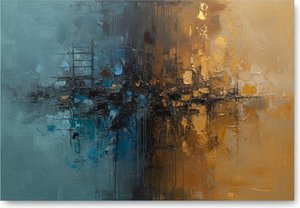Fragmented Horizon: A Monumental Study Of Ochre Light And Midnight Decay — Christian Noiret