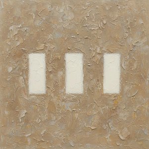 Monolithic Triptych In Sanded Relief: A Meditative Study Of Tactile Serenity — Laurent Vionnet