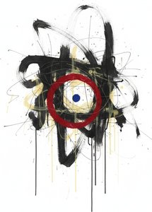 Celestial Kinetic Core: A Singular Study Of Radial Tension And Calligraphic Motion — Christian Noiret