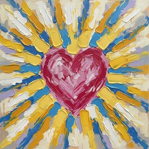 Radiant Pulse Of Crimson Gold: A Singular Vision Of Expressive Light — Christian Noiret, Contemporary Abstract