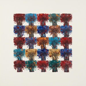 Fragmented Arboretum: A Monolithic Grid Of Spontaneous Organic Gestures And Impasto Texture — Julien Vasseur