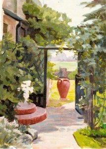 Avalon, View Through The Side Gate, Bushey — Myrtle Broome