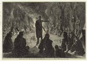 Around The Council Fire - The Young Brave's Speech — Edwin Austin Abbey