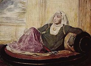 Rani Jindan (1817-1863), Seated On A Cushion — August Schoefft
