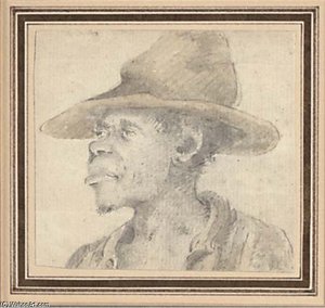 Study Of A Cape-coloured Gentleman In A Hat — Samuel Daniell